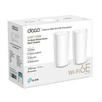 TP Link Deco XE200 AXE11000 Whole Home Mesh Wi-Fi 6E System - 2 Pack