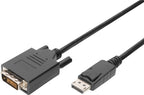 Digitus DisplayPort (M) to DVI-D (M) 2m Monitor Cable