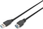 Digitus USB 3.0 Type A (M) to USB Type A (F) 1m Extension Cable
