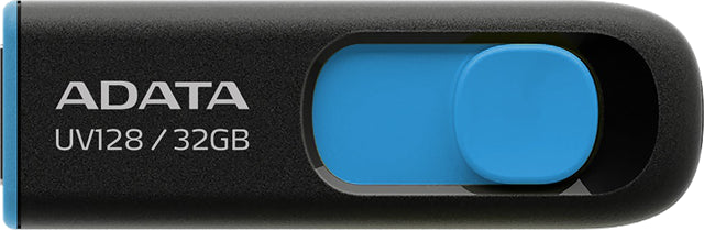 ADATA UV128 Dashdrive Retractable USB 3.2 32GB Blue/Black Flash Drive
