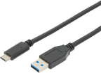 Digitus USB Type-C (M) to USB Type A (M) 1m Gen2 10GBs Cable