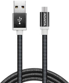 ADATA USB Type A to Micro USB Braided Connection Cable - 1m Black