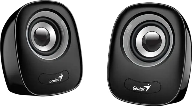 Genius SP-Q160 Black USB Powered Mini Speakers - Black/Grey