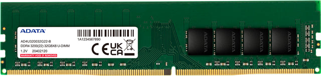 ADATA Premier 16GB DDR4 3200 2048X8 U-DIMM  Lifetime wty