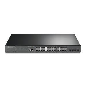 TP LINK JetStream 28-Port Gigabit L2 Managed Switch with 24-Port PoE+