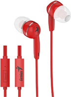 Genius HS-M320 Red In-Earphones with Inline Mic