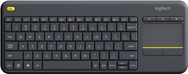 Logitech K400 Plus Wireless Keyboard with Touch Pad Black