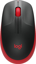Logitech M190 Full Size Wireless Mouse - Red