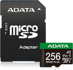 ADATA Speed Plus microSDXC UHS-I U3 A2 V30 Card with Adapter 256GB