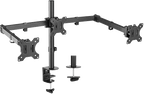 Brateck 13-27" Triple Monitor Economy Desk Mount Bracket