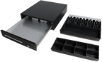 Maken CK-410 Cash Drawer 4 Note 8 Coin  Black Front 24V