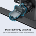 Vention One Touch Clamping Car Phone Mount with Suction Cup Black Square Type