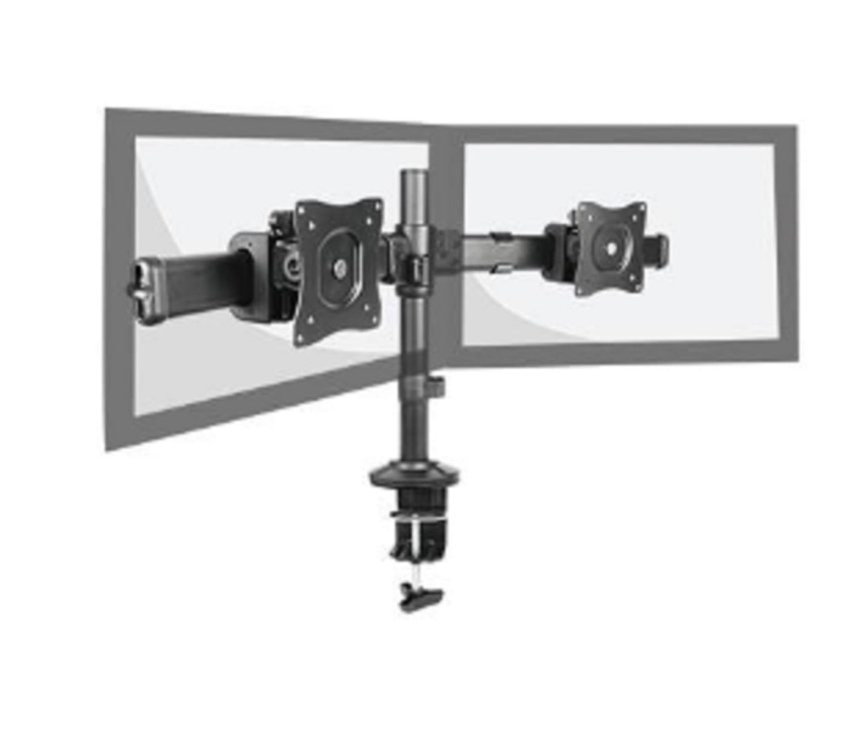 Outstanding Dual LCD Desk Mounts with Desk Clamp VESA 75/100mm Up to 27"