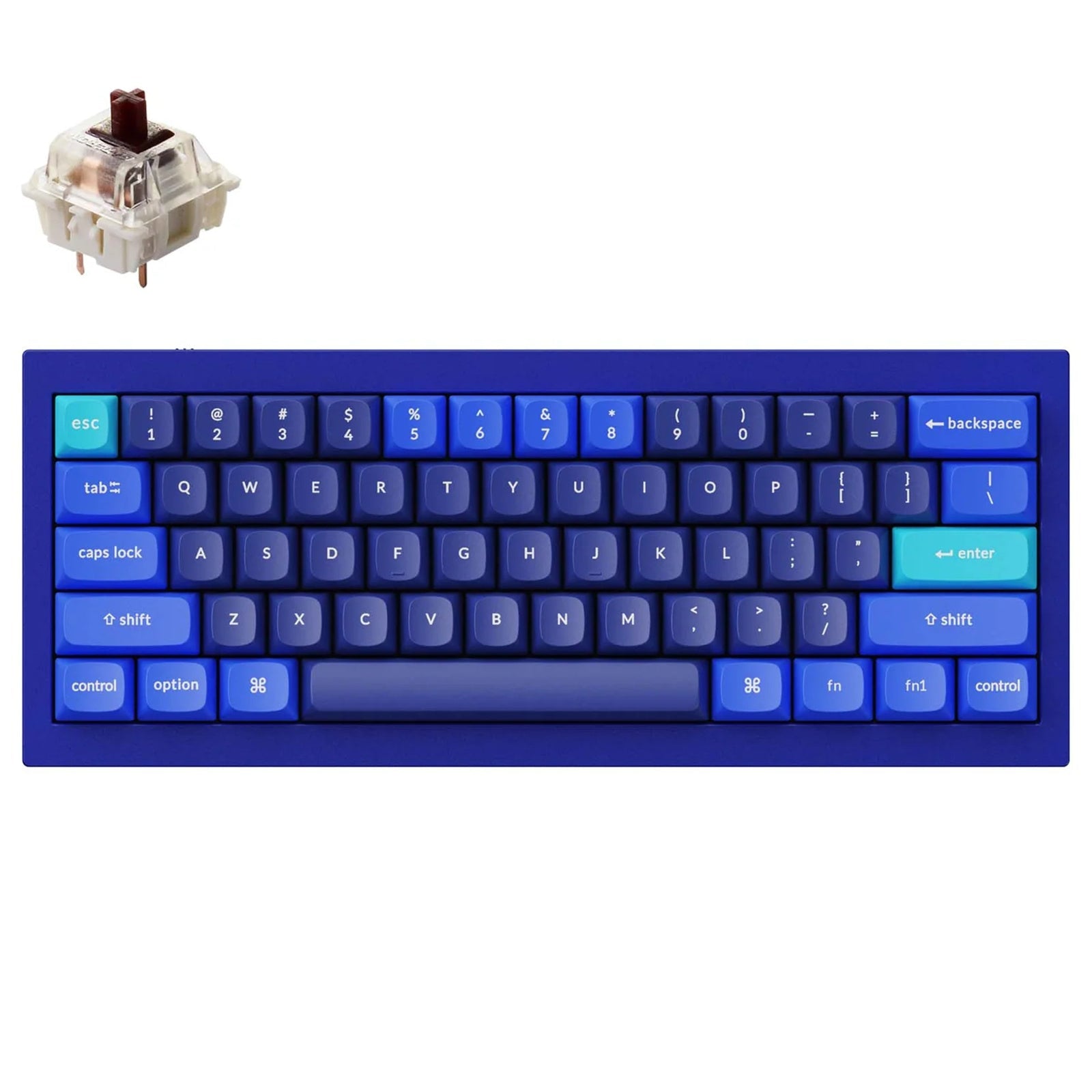 Keychron Q4-J3 60% Layout 61 Key Blue Brown Switch RGB Hot-Swap Wired Keyboard