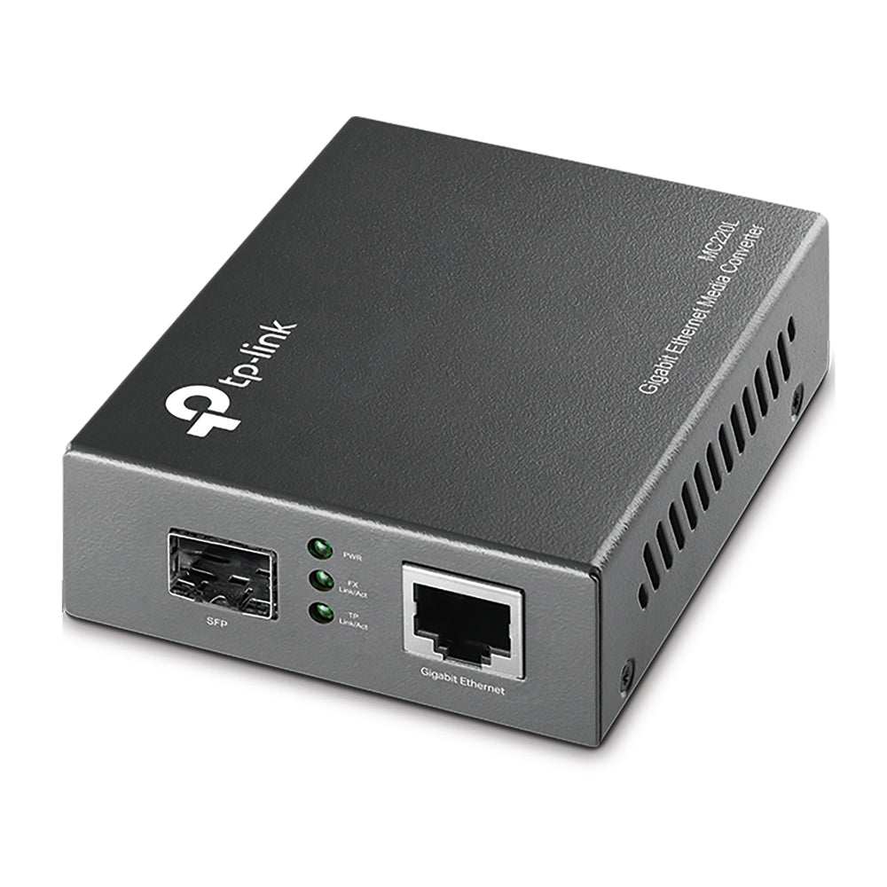 TP-Link 1000M RJ45 to 1000M single-mode LC fiber Converter,  SFP slot supporting MiniGBIC modules