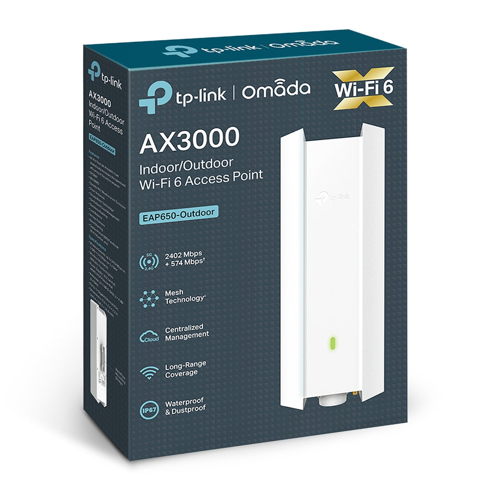 TP LINK EAP650-Outdoor AX3000 Indoor/Outdoor WiFi 6 Access Point