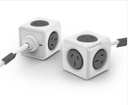 ALLOCACOC POWERCUBE Extended 5 Outlets, 3M ? Grey
