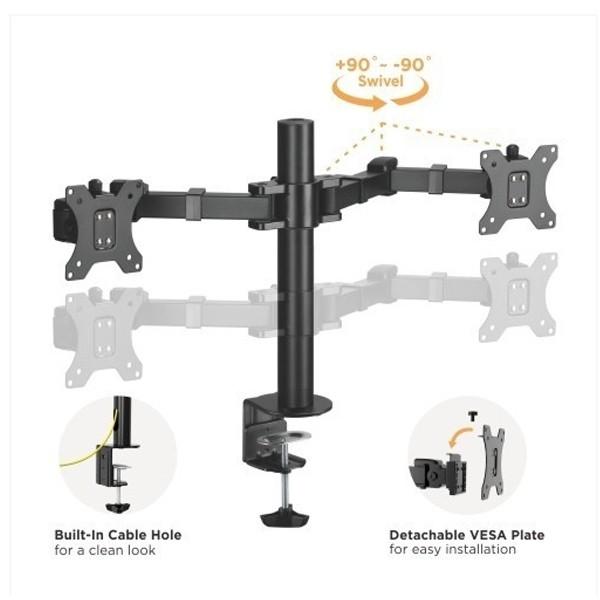 DUAL MONITORS AFFORDABLE STEEL ARTICULATING MONITOR STAND 13??-32??