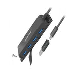 mbeat Mountable 4-Port USB-C Hub USB-A X4 with USB-C TO USB-A Adapter
