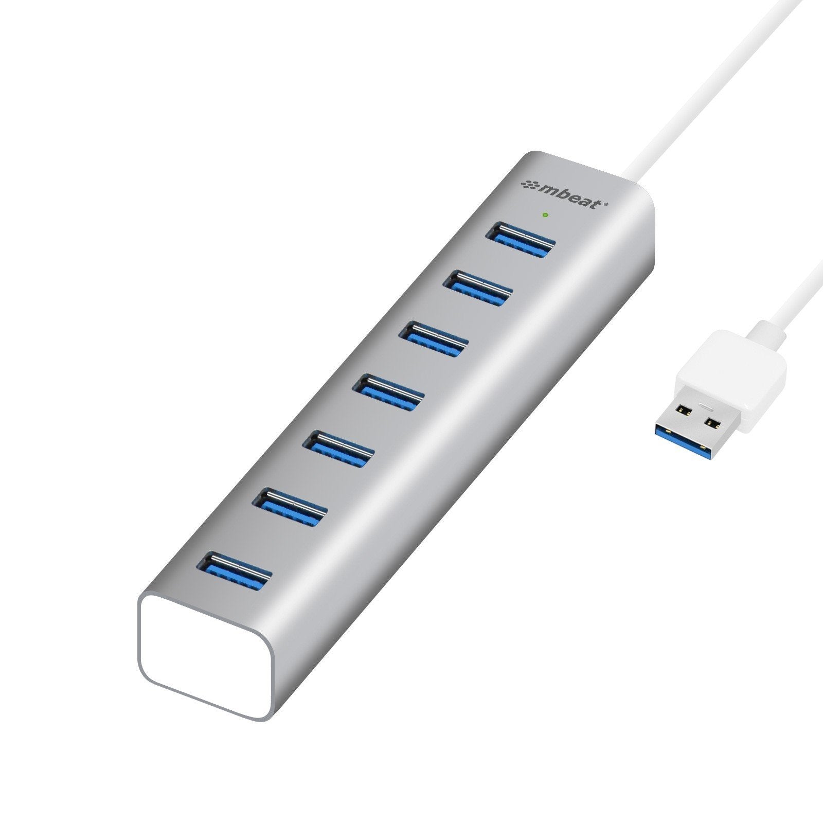 mbeat? 7-Port USB 3.0 Aluminium Slim Hub with Power for PC and MAC