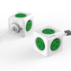 ALLOCACOC POWERCUBE Extended Outlets with USB 1.5M - Green (0091)
